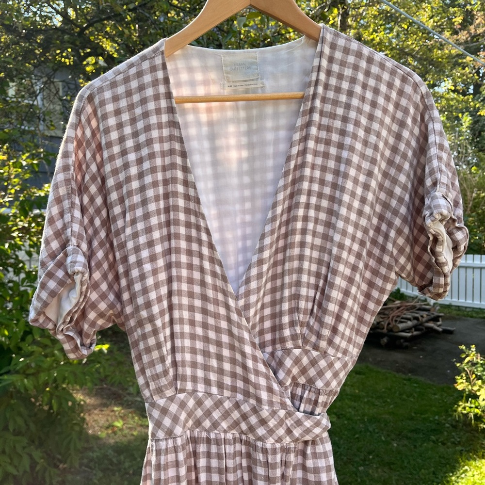 Gingham Maxi Wrap Dress
